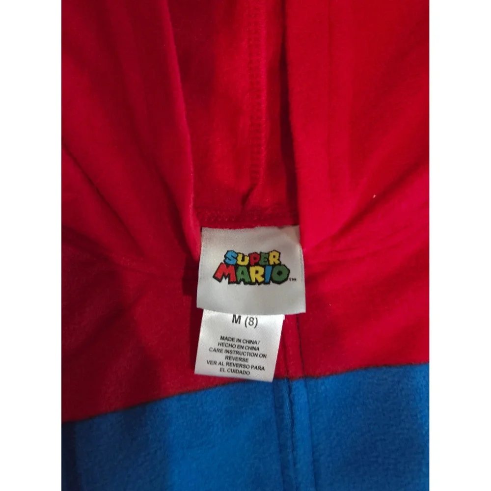 Super Mario Kids Pajamas - Boys One Piece‎ Costume - Size M(8)